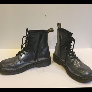 Dr. Martens Delaney sparkly unisex boots.  US 6L